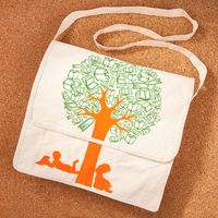 Kitapyurdu Postacı Bez Çanta (Ağaç Desenli)