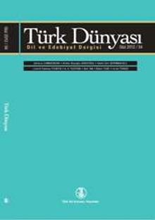Türk Dünyası Dil ve Edebiyat Dergisi Sayı: 34