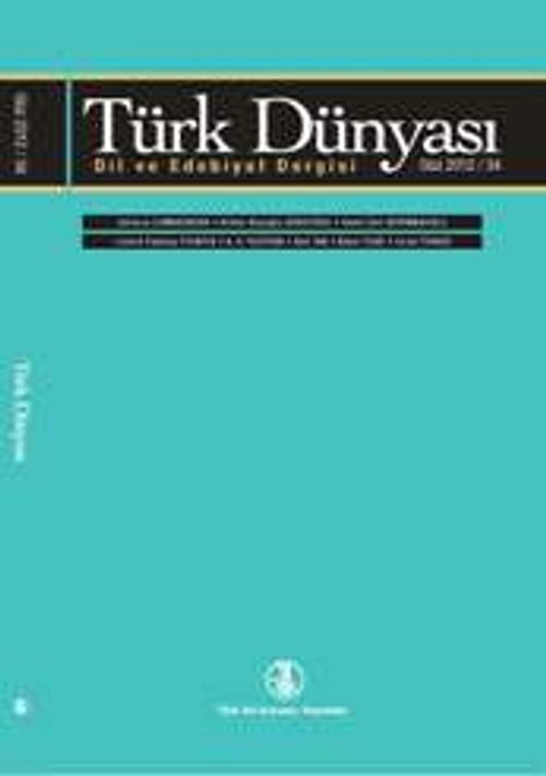 Türk Dünyası Dil ve Edebiyat Dergisi Sayı: 34