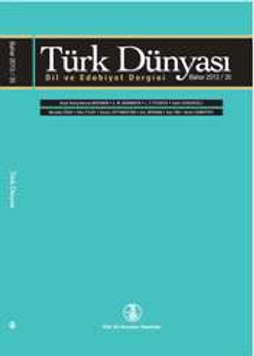 Türk Dünyası Dil ve Edebiyat Dergisi Sayı: 35