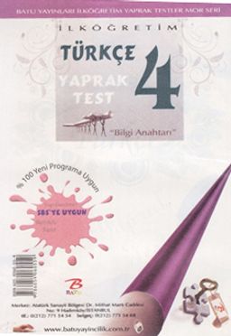 4. Sınıf Türkçe Yaprak Test 