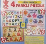 4 Farklı Puzzle / Eğitim Serisi 1 (5+Yaş)