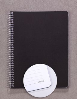 Bookinzi Okul Defteri - 80gr. 70 yaprak A5 Spiralli Gri Çizgili Defter