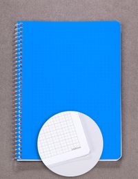 Bookinzi Okul Defteri - 80gr. 70 yaprak  A5 Spiralli Gri Kareli Defter