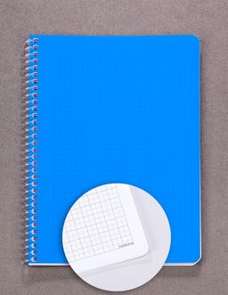 Bookinzi Okul Defteri - 80gr. 70 yaprak  A5 Spiralli Gri Kareli Defter