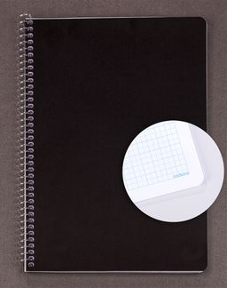 Bookinzi Okul Defteri 80gr. 70 yaprak B5 Spiralli Mavi Kareli Defter