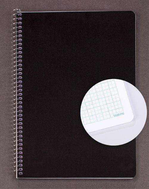 Bookinzi Okul Defteri 80gr. 70 yaprak B5 Spiralli Mavi Kareli Defter