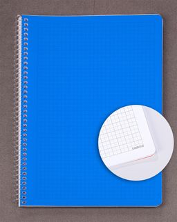 Bookinzi Okul Defteri 80gr. 70 yaprak  B5 Spiralli Gri Kareli Defter