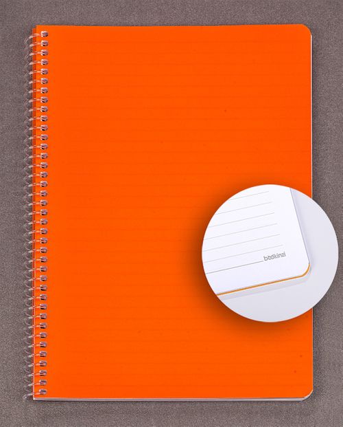 Bookinzi Okul Defteri 80gr. 70 yaprak  B5 Spiralli Gri Cizgili Defter