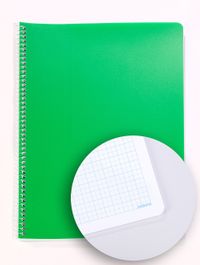 Bookinzi Okul Defteri - 70gr. 120 yaprak  A4 Spiralli Mavi Kareli Defter