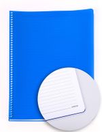 Bookinzi Okul Defteri - 70gr. 120 yaprak A4 Spiralli Gri Cizgili Defter