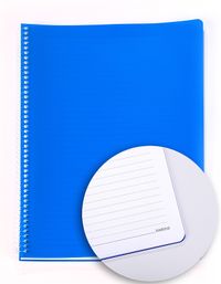 Bookinzi Okul Defteri - 70gr. 120 yaprak A4 Spiralli Gri Cizgili Defter