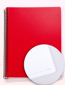 Bookinzi Okul Defteri - 70gr. 120 yaprak  A4 Spiralli Mavi Cizgili Defter