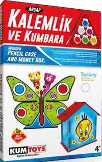 Kumtoys Ahşap Kalemlik Ve Kumbara Set(5304)