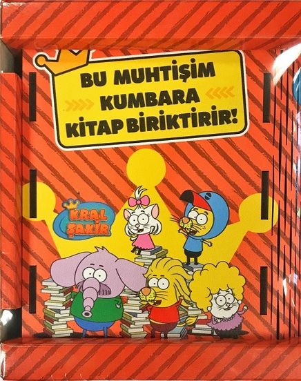 Kral Şakir Kumbara Çizgili Kırmızı (Kod 726)