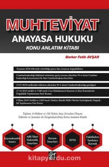 Muhteviyat Anayasa Hukuku Konu Anlatım Kitabı - Berker Fatih Avşar