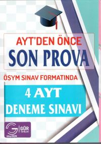 Gür AYT'den Önce Sonra Prova AYT 4 Deneme Sınavı