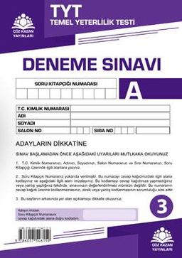 TYT Kurumsal Deneme Sınavı 3