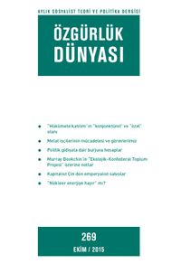 Özgürlük Dünyası / Aylık Sosyalist Teori ve Politika Dergisi / Ekim 2015 Sayı:269