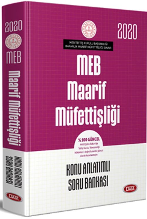 2020 MEB Maarif Müfettişliği Konu Anlatımlı Soru Bankası