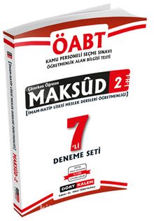 Maksud 2 & ÖABT İmam Hatip Lisesi Meslek Dersler Öğretmenliği Tamamı Çözümlü 7'li Deneme Seti - Hilmi Türkyılmaz