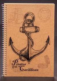 Bookinzi Okul Defteri (Taslamalı) 80gr. 70 yaprak Çizgili - Korsan Serisi - Çapa