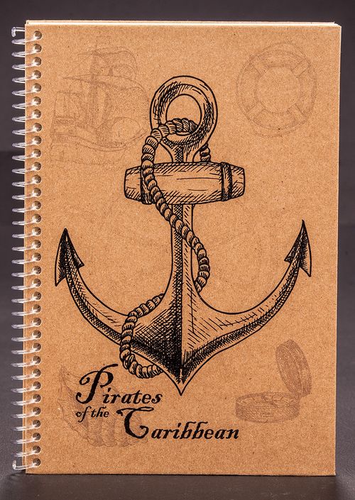 Bookinzi Okul Defteri (Taslamalı) 80gr. 70 yaprak Çizgili - Korsan Serisi - Çapa