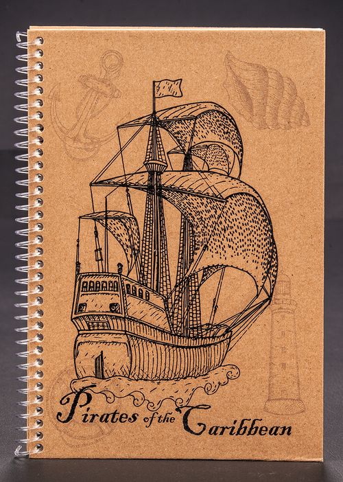 Bookinzi Okul Defteri (Taslamalı) 80gr. 70 yaprak Çizgili - Korsan Serisi - Kalyon