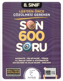 8. Sınıf Lgs'den Önce Çözülmesi Gereken Son 600 Soru