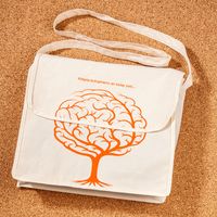 Kitapyurdu Postacı Bez Çanta (Beyin Ağaç Desenli)