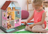 Mobilyalı Bebek Oyun Evi Karton Maket(92174)