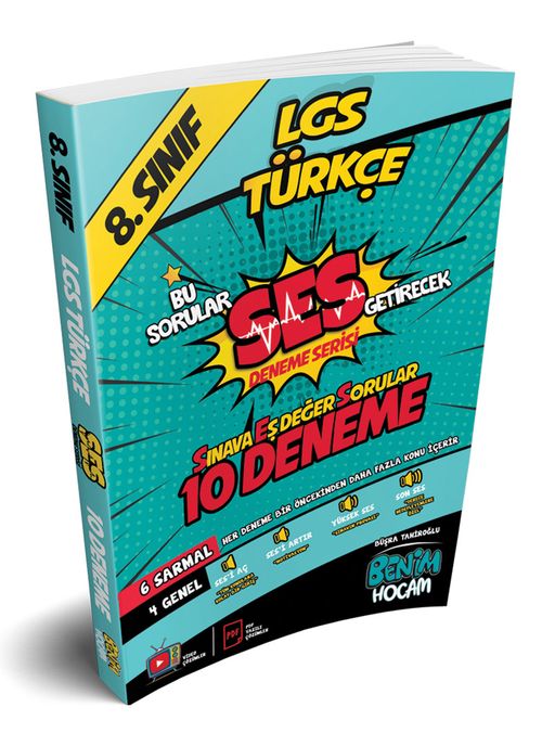 LGS 8.Sınıf SES Getirecek Türkçe 10 Deneme
