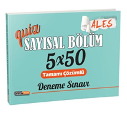 2021 Quiz Ales Sayısal Bölüm Tamamı Çözümlü 5x50 Deneme Sınavı