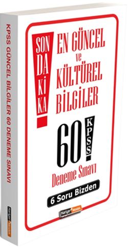 2020 KPSS En Güncel ve Kültürel Bilgiler 60 Deneme Sınavı 