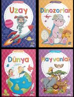 Eğitici Eğlendirici Çıkartma Kitabı Serisi (4 Kitap)