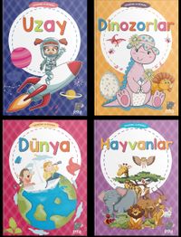 Eğitici Eğlendirici Çıkartma Kitabı Serisi (4 Kitap)