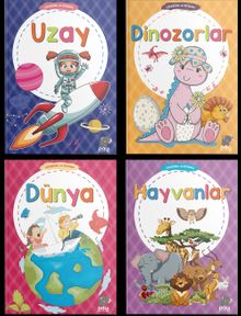 Eğitici Eğlendirici Çıkartma Kitabı Serisi (4 Kitap)