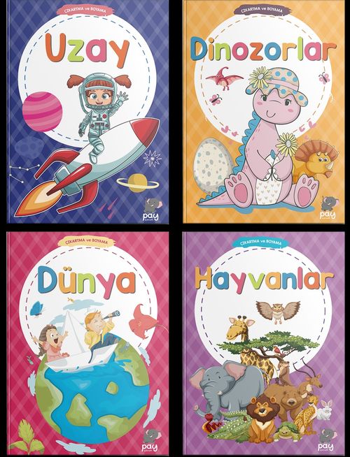 Eğitici Eğlendirici Çıkartma Kitabı Serisi (4 Kitap)