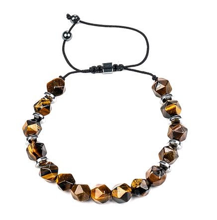 Fasetli Kaplan Gözü Doğal Taş Bileklik (FKG-73)