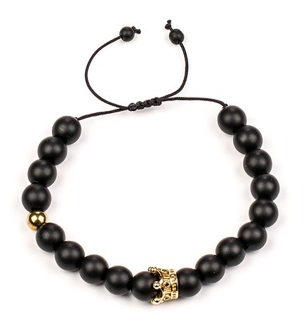 Siyah Mat Oniks Doğal Taş Bileklik (SMZ-78)