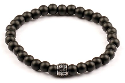 Siyah Mat Oniks Doğal Taş Bileklik (SMZ-84)