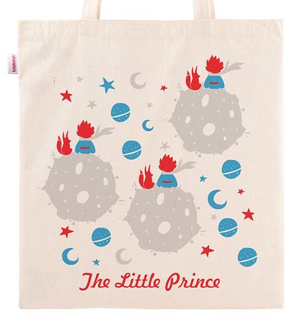 Askılı Bez Çanta - Küçük Prens - Blue Prince