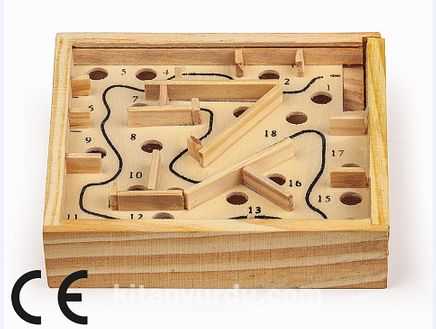 Montessori Ahşap Zeka Oyunları / w-Ball Maze