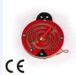 Montessori Ahşap Zeka Oyunları/ w-Ladybug Maze