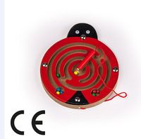 Montessori Ahşap Zeka Oyunları/ w-Ladybug Maze