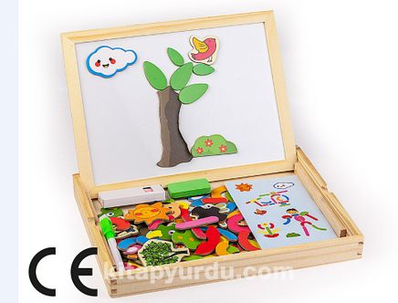 Montessori Ahşap Zeka Oyunları / w-Magnetic World 2