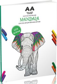 Mandala Hayvan Figürleri Çocuklar İçin Boyama Kitabı