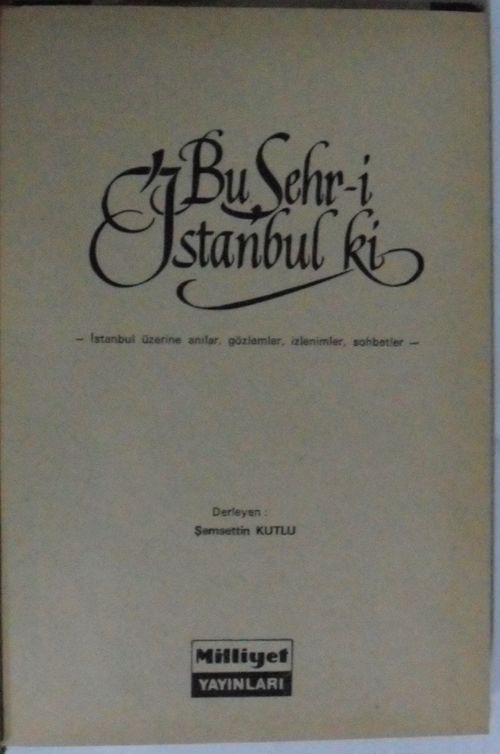 Bu Şehr-i İstanbul ki Kod: 6-D-39