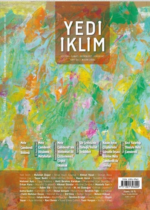 7edi İklim Sayı:361 Nisan 2020 Kültür Sanat Medeniyet Edebiyat Dergisi
