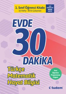 1. Sınıf Evde 30 Dakika Öğrenci Kitabı